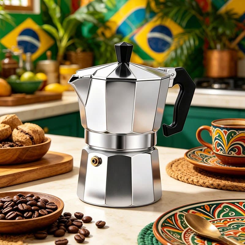 Cafeteira Italiana de Fogão – Preparo Tradicional de Café
