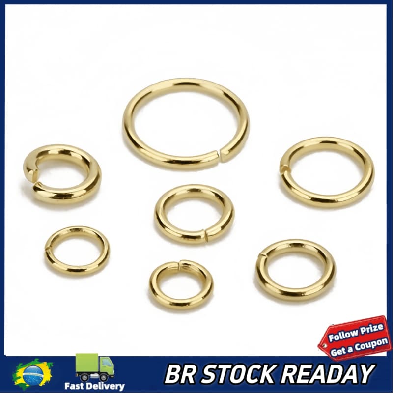 ✅[BR Seller]Argolinha Fechada para Artesanato e Bijuterias 100 Unidades 4mm a 10mm Prata/Dourada