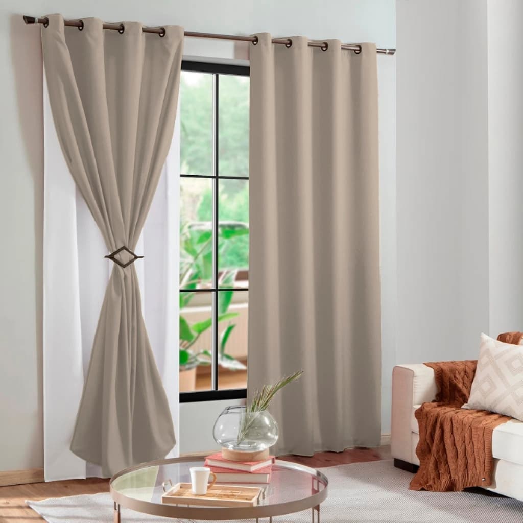 Cortina PVC Blackout Com Voil 2,80 x 1,80 Quarto ou Sala Varias Cores