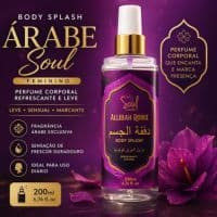 Body Splash Árabe Soul Feminino 200ml - Perfume Corporal Refrescante Leve Sensual Desodorante Diario