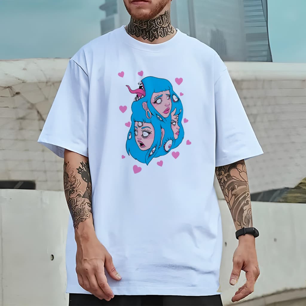 Camiseta Oversized Unissex Plus Size com Estampa Modelo: "Personagem Eida" - Lançamento 2026