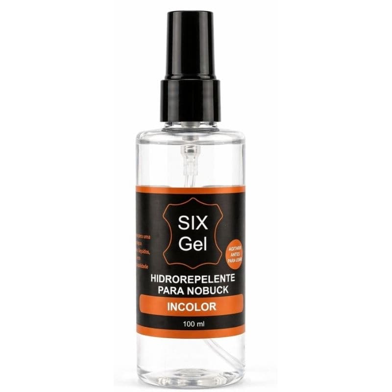 SIX Gel HIDROREPELENTE 100 ml PARA ARTIGOS EM COURO NOBUCK INCOLOR