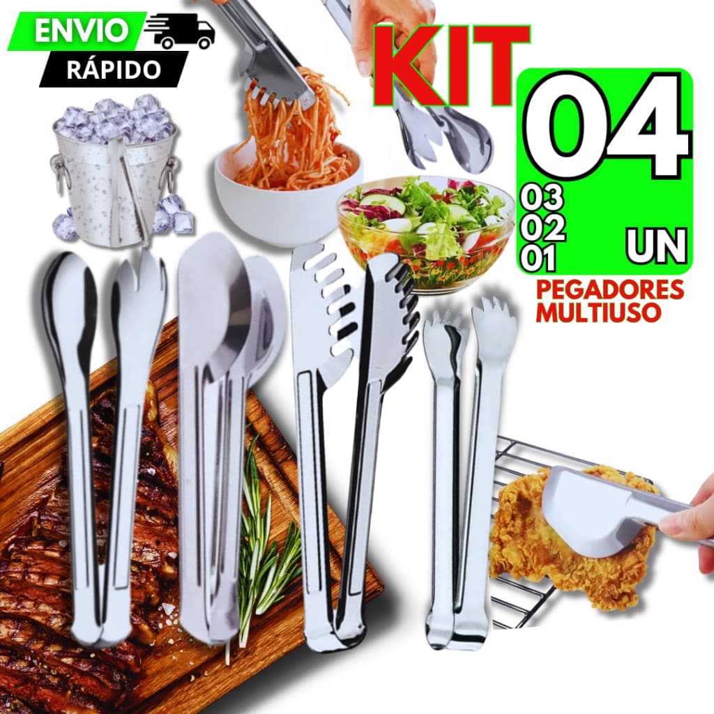 04/3/2/1 - Pegador Multiuso Gelo Salada Massas Universal Premium Cozinha Churrasco