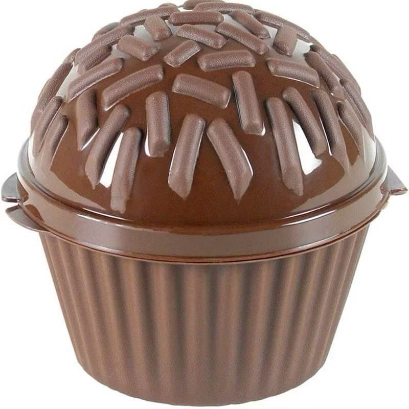Pote com tampa em formato brigadeiro Plasútil
