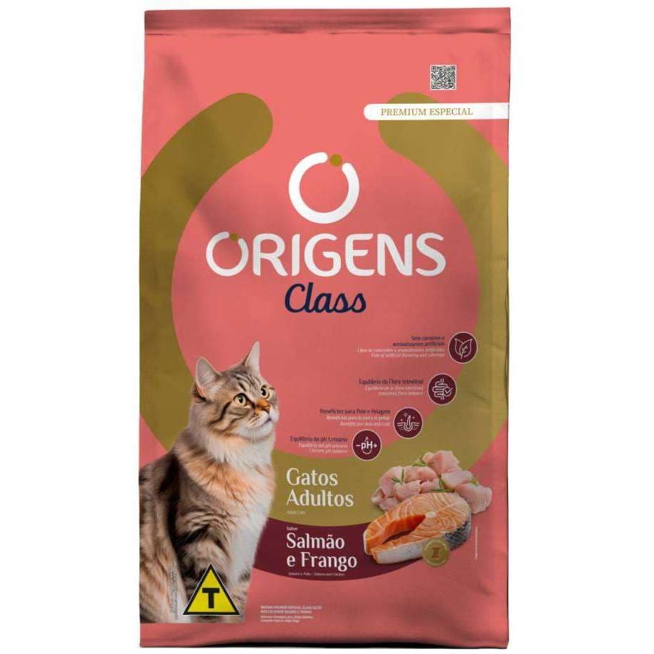 Origens Class Premium Especial Gatos Adultos Salmão e Frango