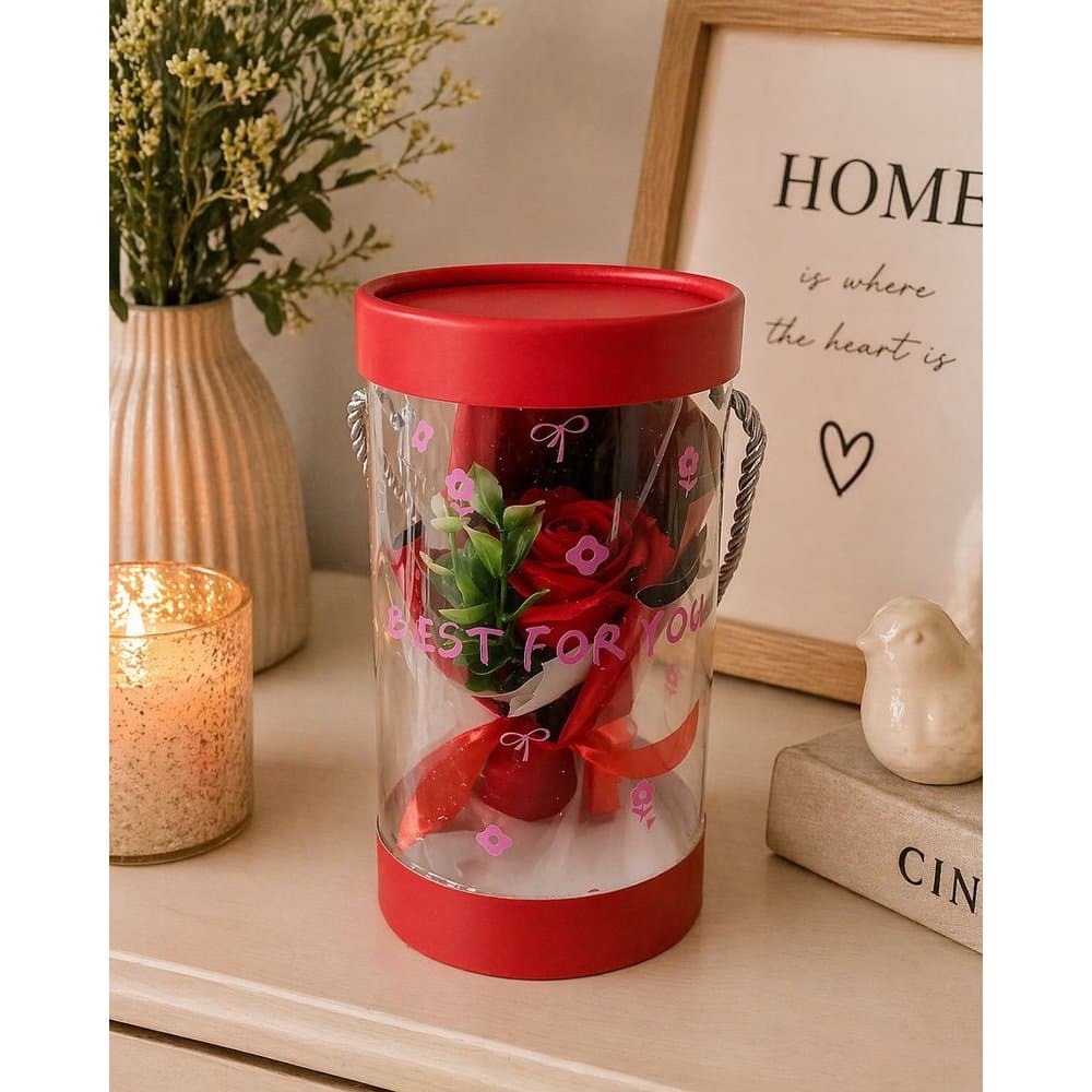 Rosa Artificial com Embalagem 🌹 Presente Romântico Delicado Sortido Pronto para Entregar