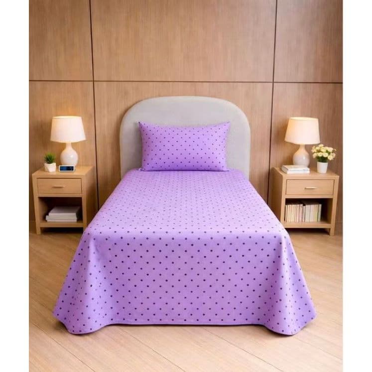 Kit Jogo Lençol Cama Casal Box Premium Poá 3 peças 2,00MX2,40M Percal Flex 180 Fios