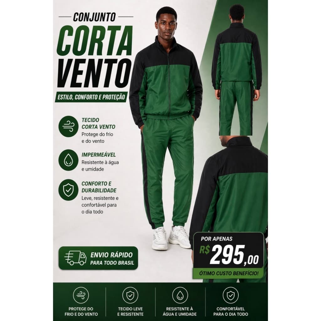 Conjunto Sport Forrado Ultra dry forrado  Masculino