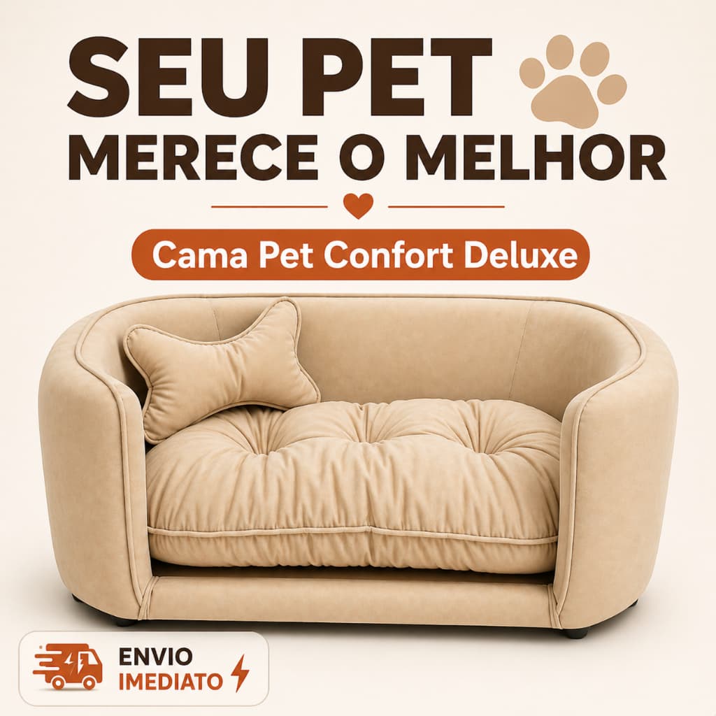 Cama para Cachorro com Ossinho Poltrona Sofázinho Pequeno Médio Porte Envio Imediato