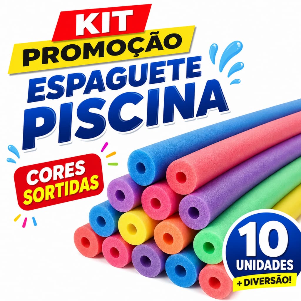 ESPAGUETE PISCINA COLORIDO KIT PROMOÇÃO | Flutuador Infantil Espuma Praia Verão Piscina Diversão