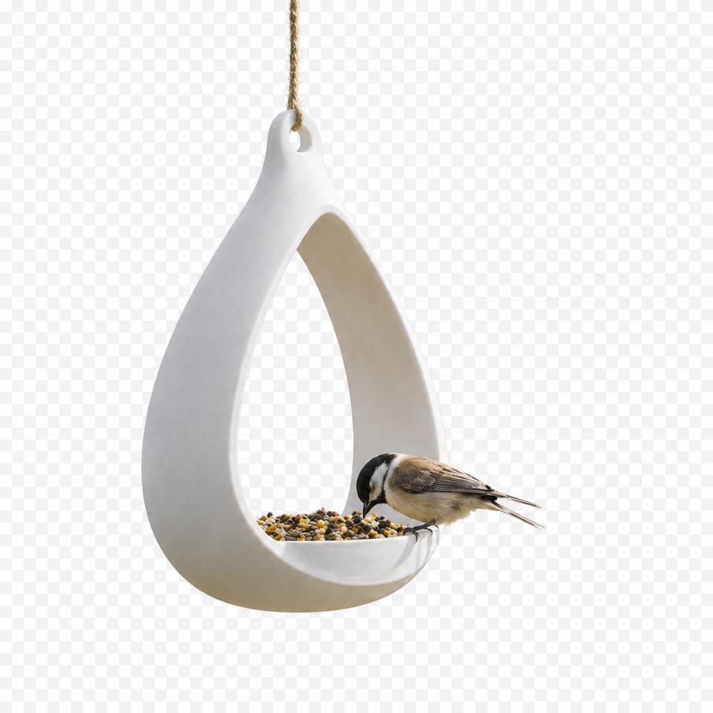 Comedouro Alimentador de Pássaros Suspenso Minimalista para Jardim Varanda e Quintal