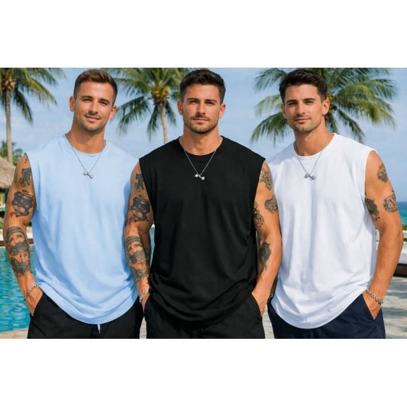 Camiseta Regata Oversized Masculina 100% Algodão Conforto e Liberdade