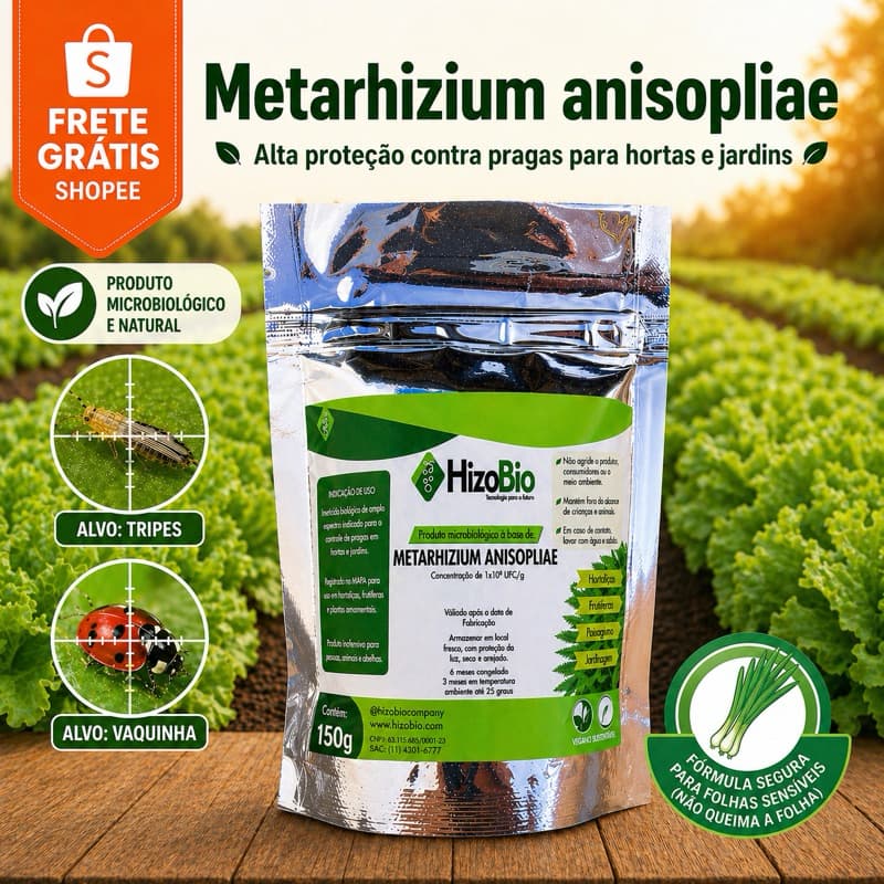 Metarhizium Anisopliae WP - tripes, cigarrinha -  Biológico 150g