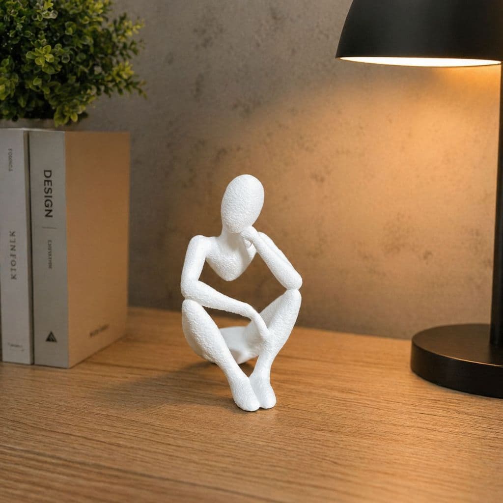 Estátua pensador decorativo, decoração contemporânea e moderna.