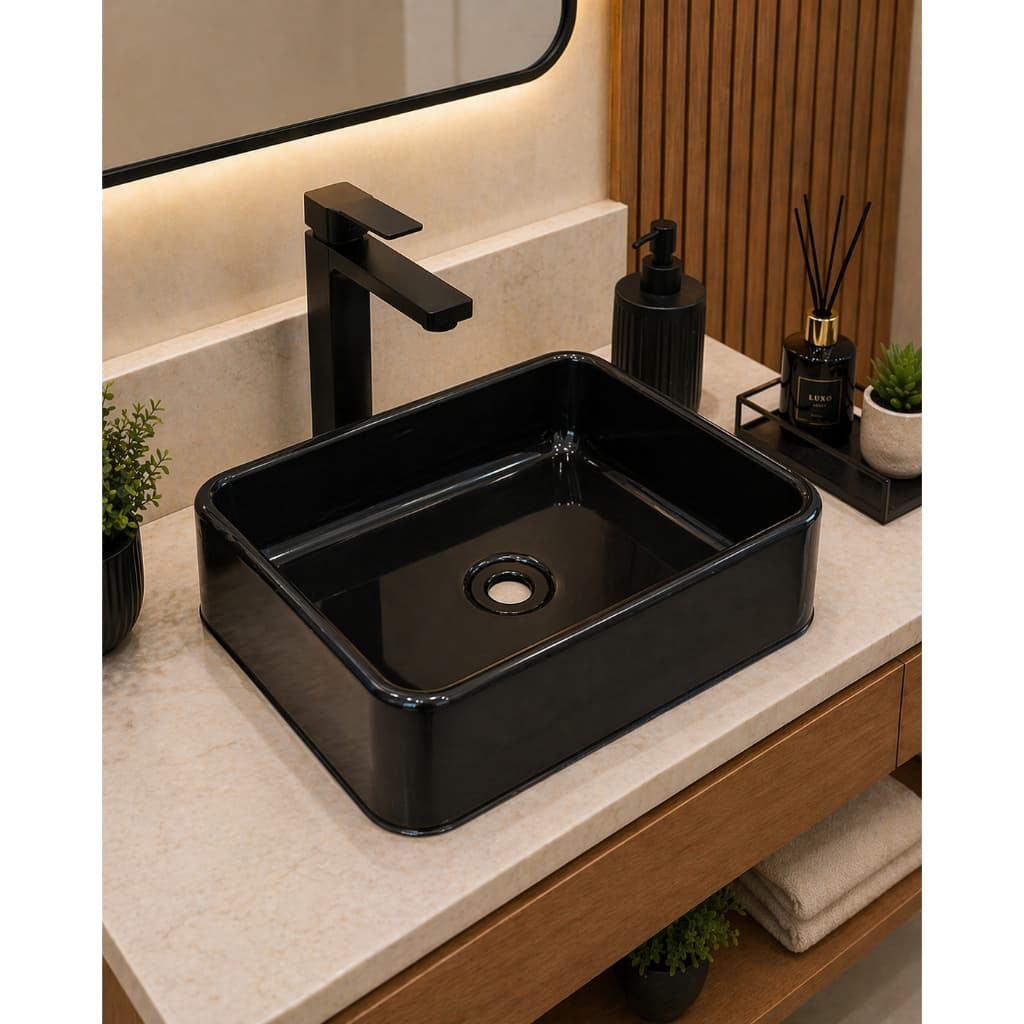 Cuba Pia De Sobrepor Branca Rubi para Banheiro e Lavabo Em Plástico Pronta Entrega
