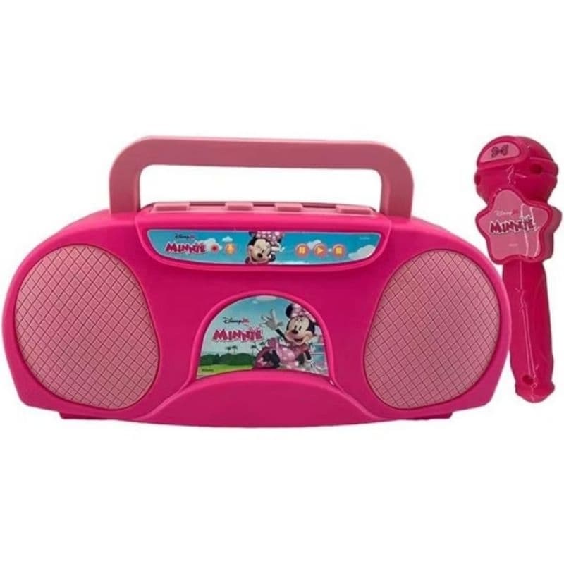 karaoke Boombox Infantil Minnie “Karaokê Infantil com Microfone – Diversão e Música para Crianças”