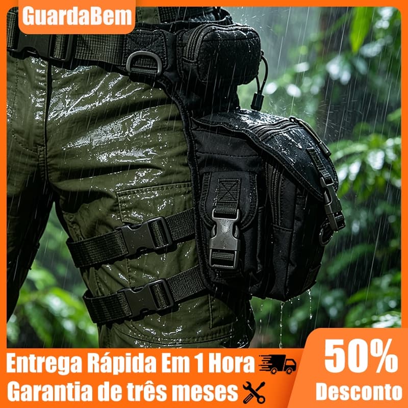 Pochete de Perna Bornal De Perna Tatico Leg Bag Reforçada Pochete Militar Impermeável Tecido Oxford
