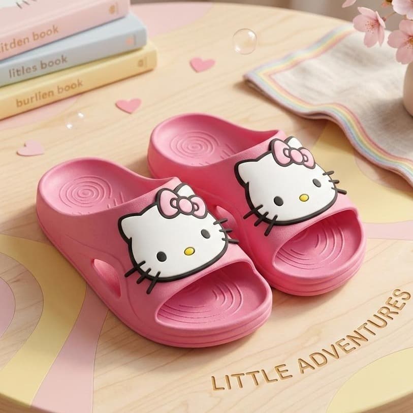 Chinelo Nuvem Hellokitty antiderrapante confortável