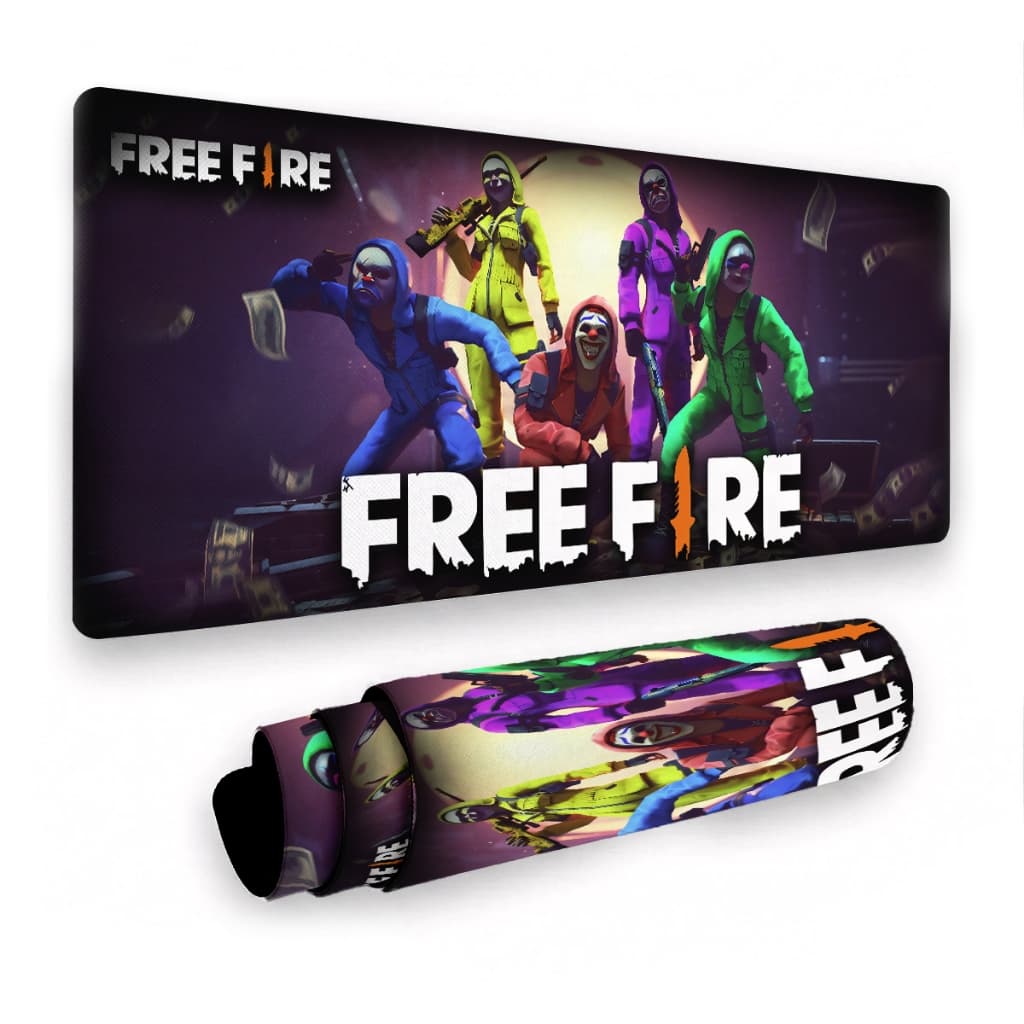 Mousepad Gamer Free Fire Top Criminal 90x40cm Speed Control Profissional