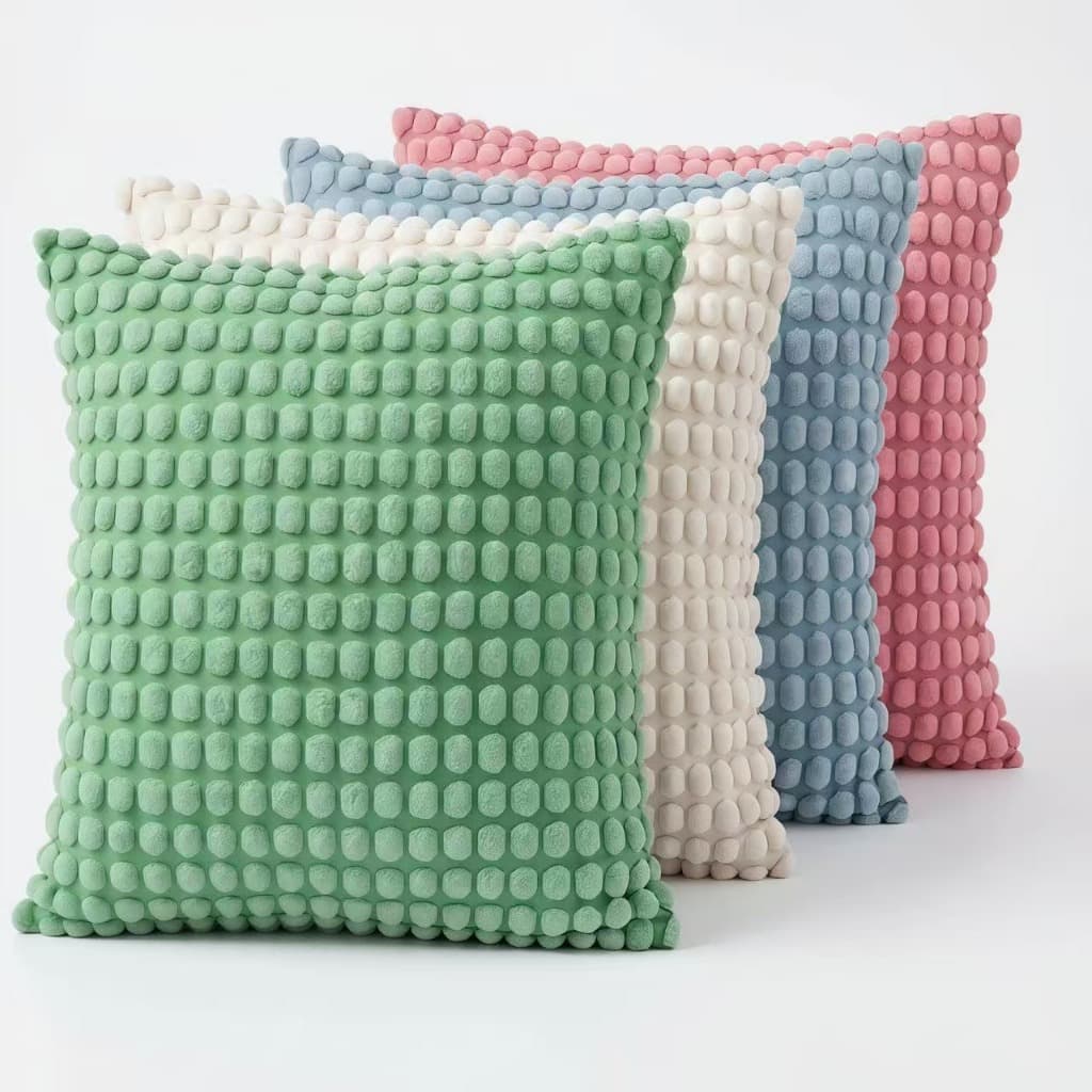 Capa de almofada 45x45 macia texturizada decorativa para sofa sala moderna