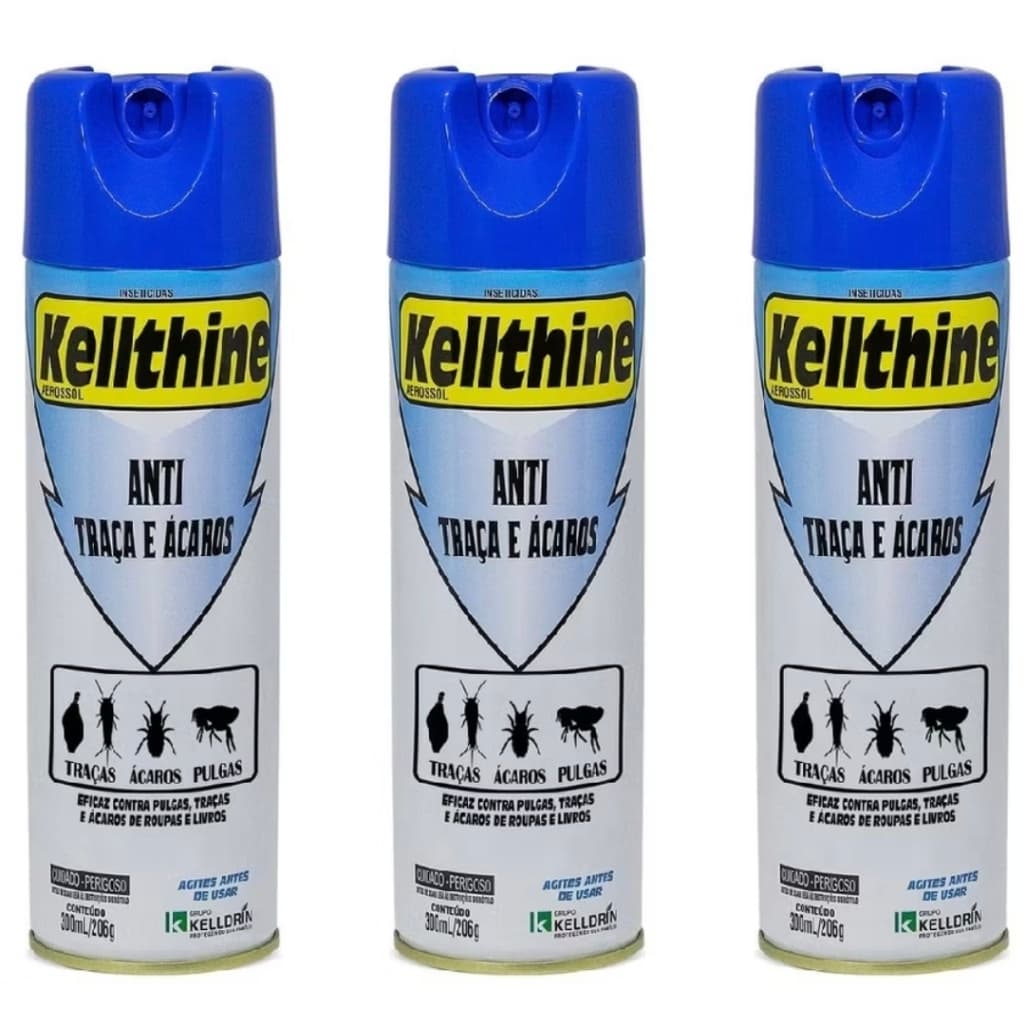 (OFERTA PROMOÇÃO) Anti Traças e Ácaros Spray Kellthine Aerosol 300ml