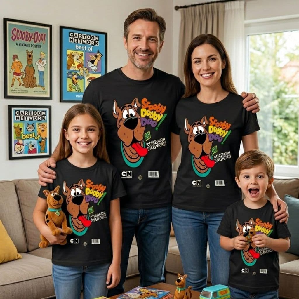 CAMISETA ADULTO FEMININA MASCULINA INFANTIL UNISEX SCOOBY DOO CLASSICA PERSONAGENS MODERNA TENDENCIA DESPOJADA FAMILIA