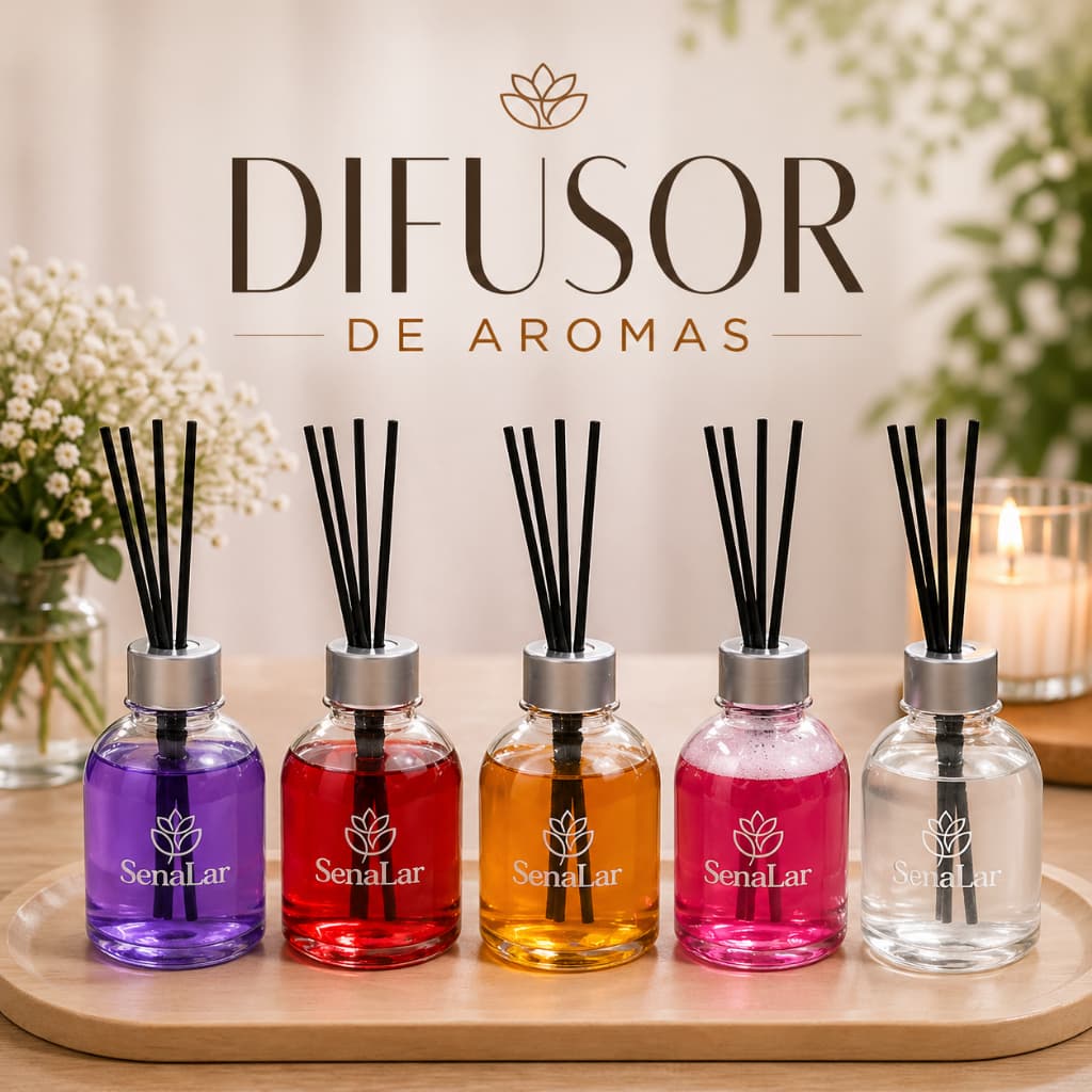 Difusor de Aromas com Varetas Aromatizador de Ambiente 250ml Casa Quarto Sala Perfumador Decorativo