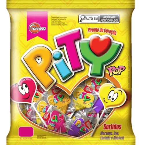 Pirulito Pity Pop Frutas 400g Toffano Sortido para Festa Lembrancinha 🍭