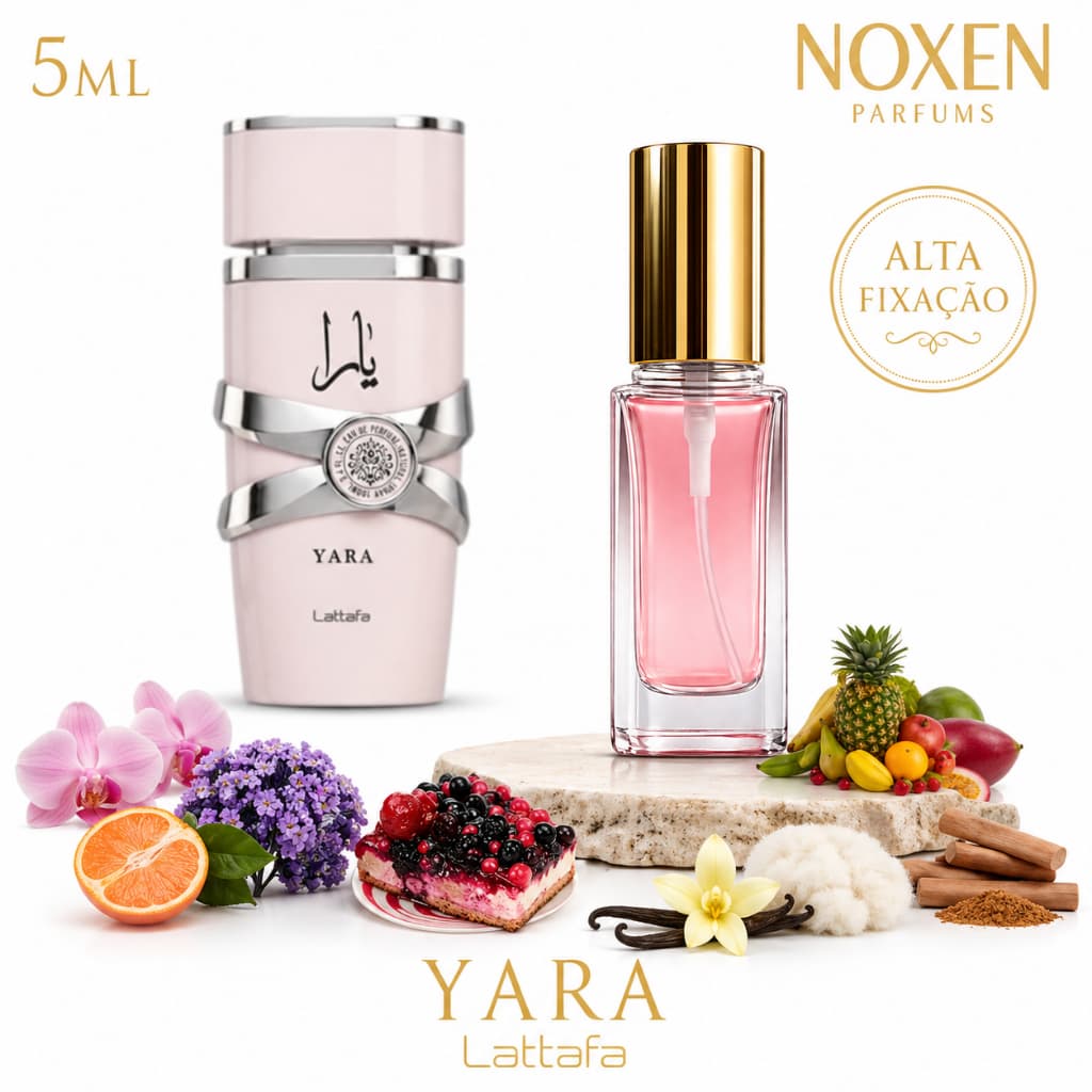 Perfume Feminino 5ml Premium Vidro Spray Yara Doce Elegante Importado