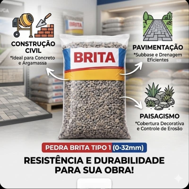 Pedra Brita Cinza Para uso geral em Jardim fundo de vaso ou para drenagem e artesanato pedra 1Cinza.