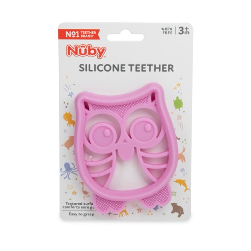 Mordedor Nuby Coruja – Silicone Macio para Bebê