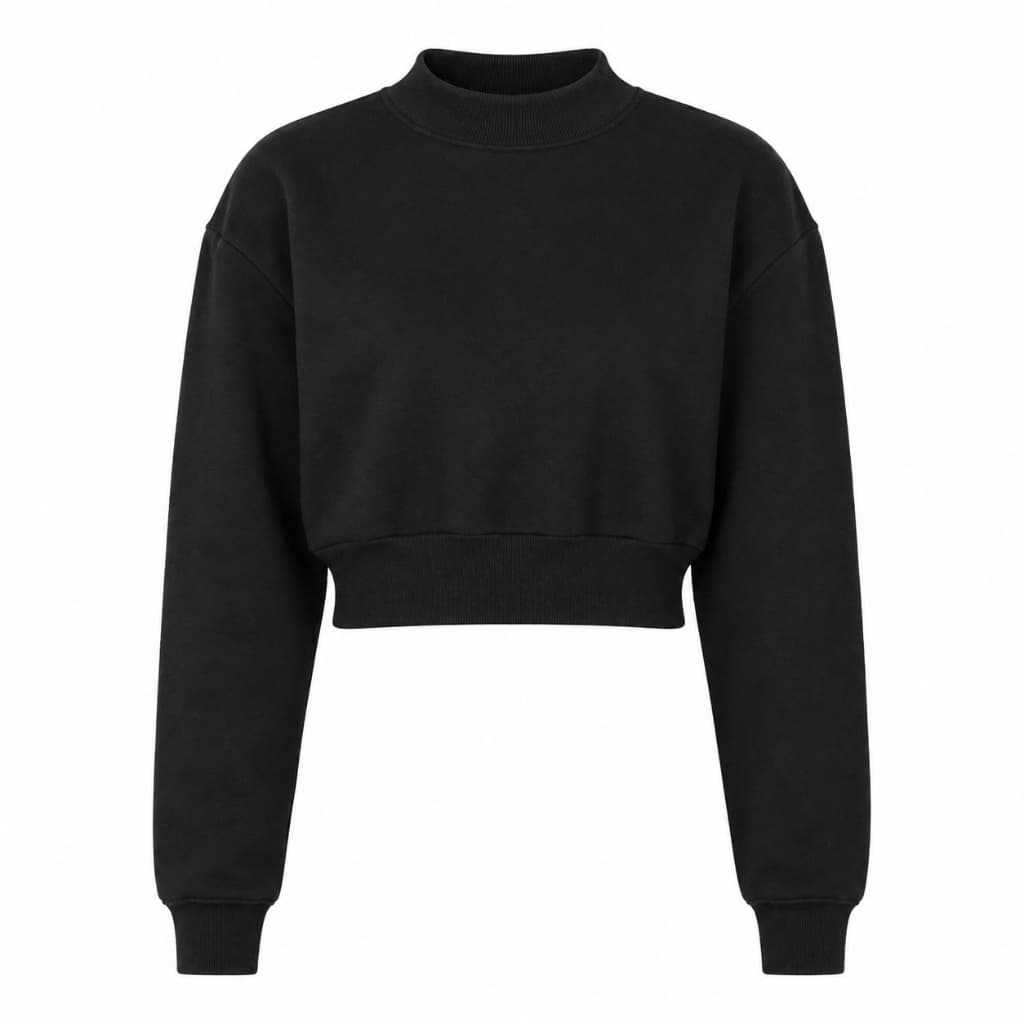 Cropped Moletom Feminino Peluciado Manga Longa Inverno Casual CPF02