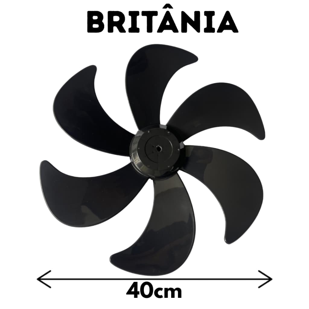 Hélice Para Ventilador FAET e BRITÂNIA de 40cm 6 Pás