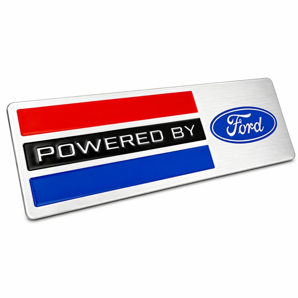 Emblema Adesivo Powered By Ford Em Metal Focus Ranger Fusion qualidade premium