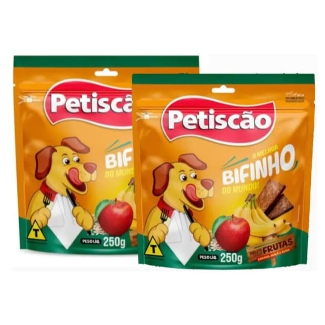 Kit Bifinho Petiscão Sabor Frutas 2 Unid de 250g Cada