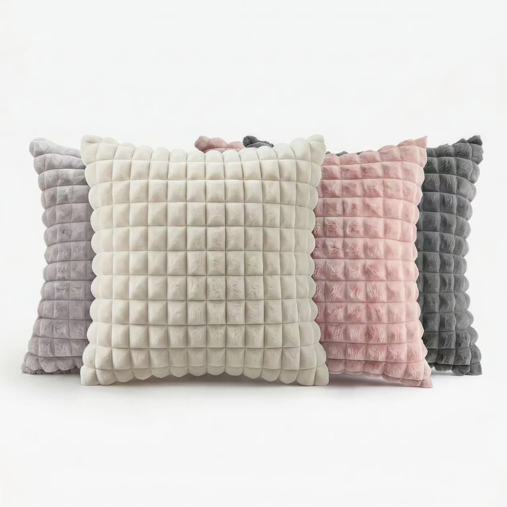 Capa de almofada 45x45 pelucia macia decorativa moderna sofa luxo com zíper invisivel sem enchimento