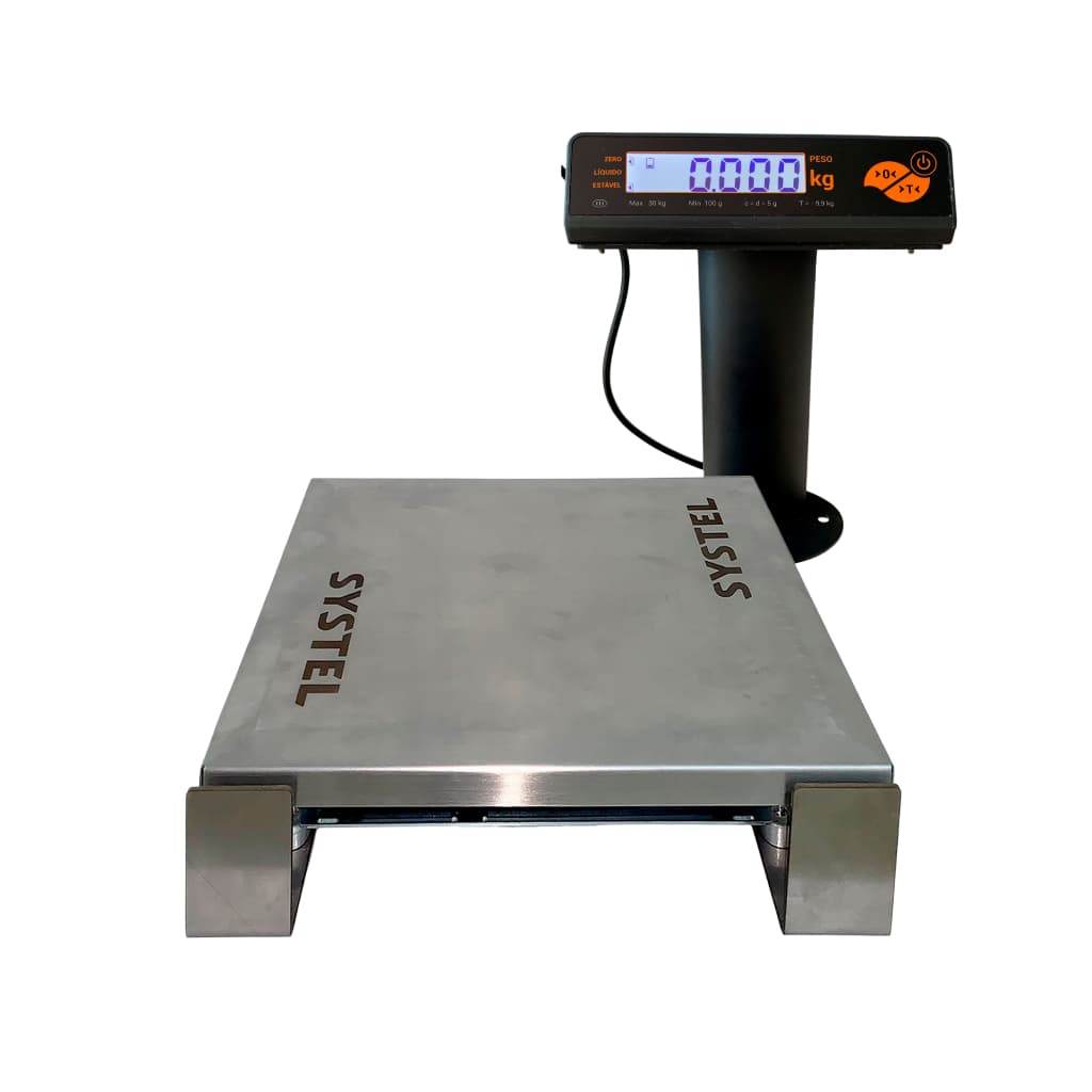 Balança Comercial Digital Checkout 30kg Com Torre Systel
