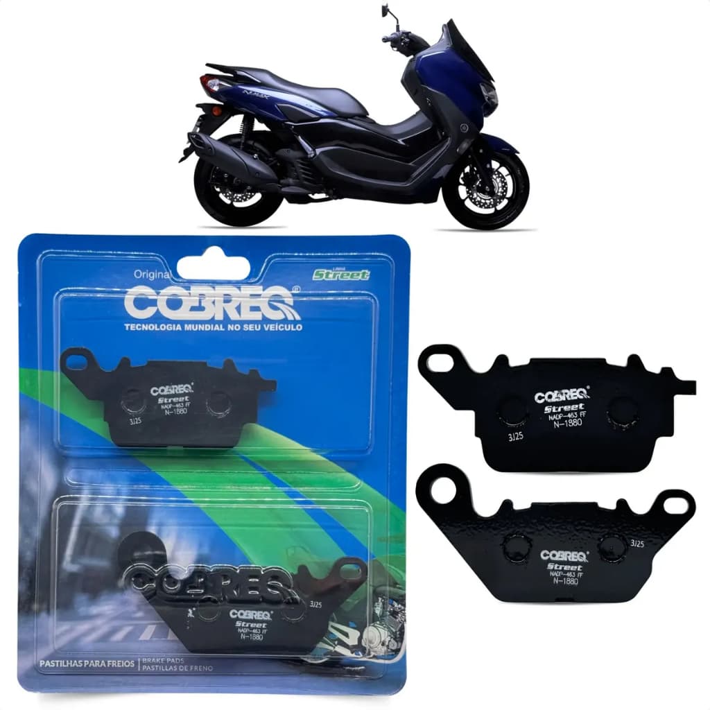 Pastilha Freio Dianteiro Yamaha NMAX 160 2017 a 2026 Original Cobreq