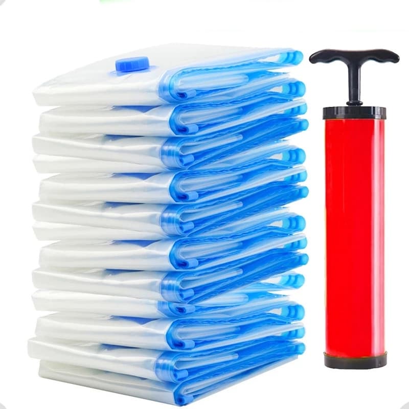 Kit Saco a Vácuo Organizador Para Viagem Mala Guarda Roupa - Kit de 5/6 ou 10 Unidades