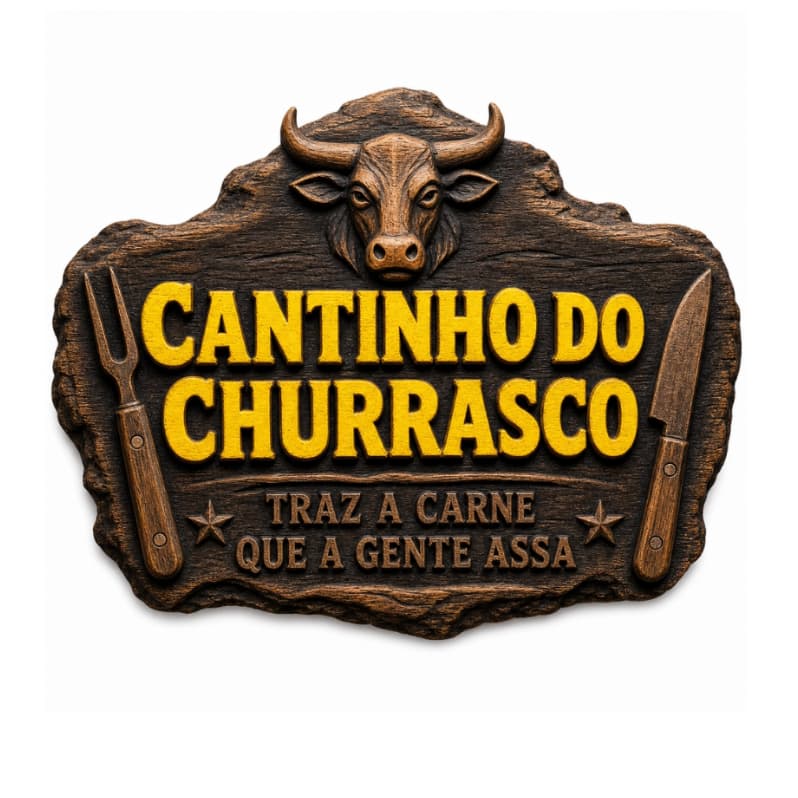 Placa Decorativa Cantinho do churrasco 30x25