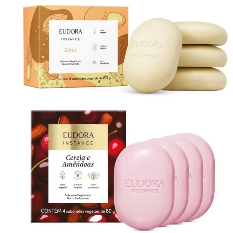 Kit de sabonetes instance Eudora 4x80g(02 duas caixas)