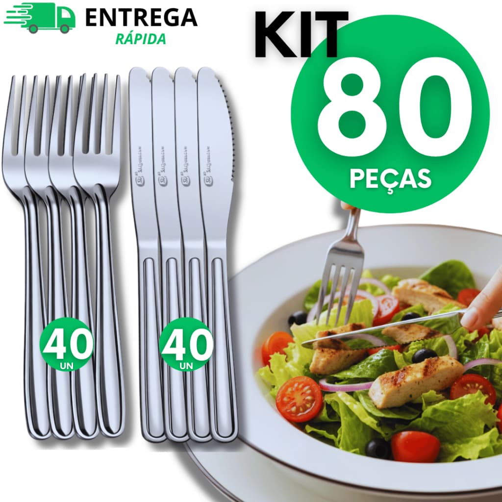 Combo Especial Garfo Faca Aço Inox Mesa Casa Para Cozinha Restaurantes Talheres Utensílios Garfos Facas