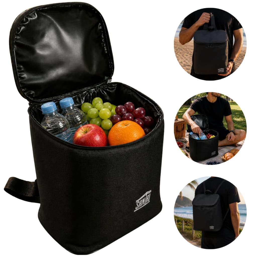 Mochila Térmica Bolsa Cooler 17L Impermeável Lanche Marmita Cerveja Bebida Viagem Trilha Praia