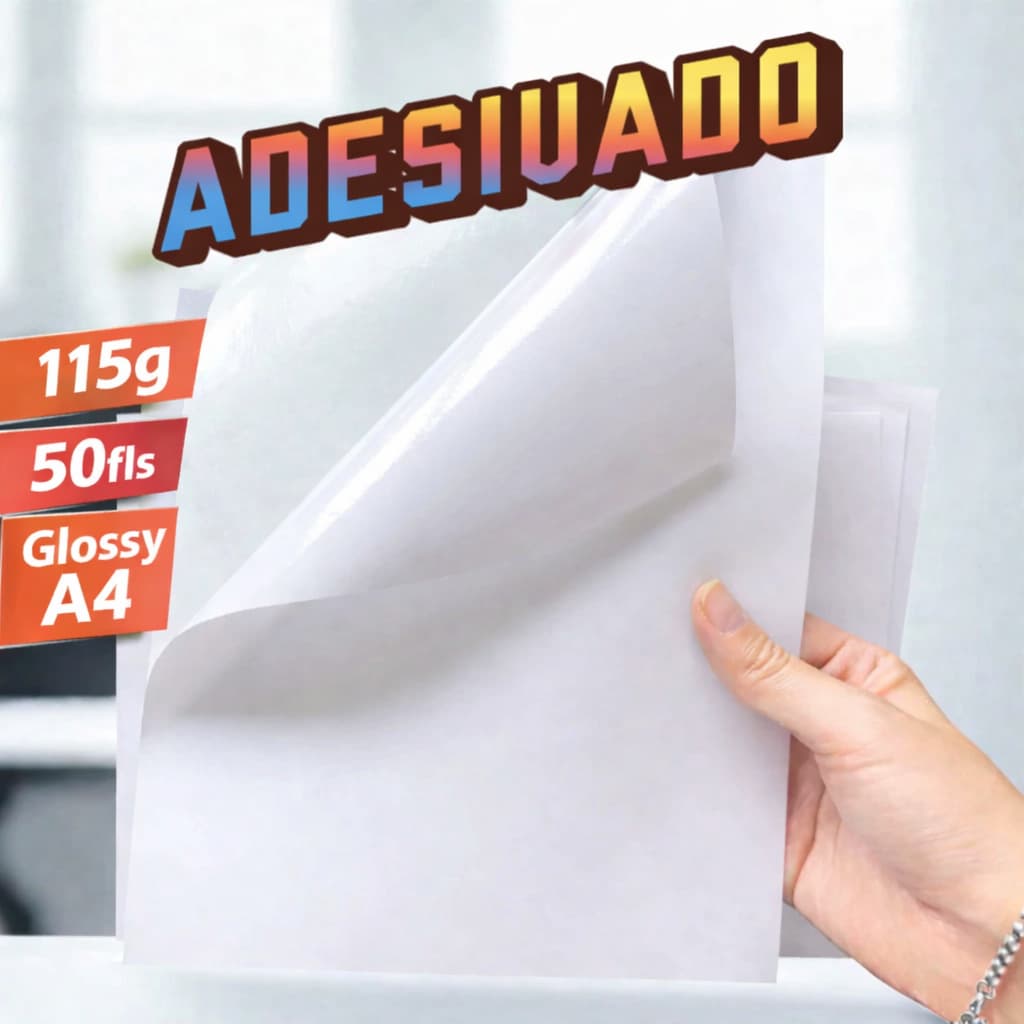 Papel Fotográfico 115g Adesivo Glossy Premium