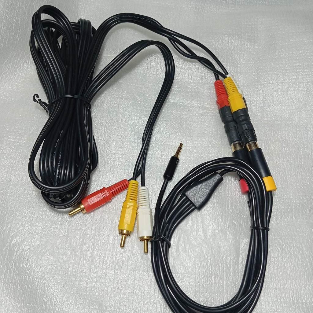 Cabo  P3 Audio  E  Video + RCA X RCA  Alongador  De 3 MT Pra  XBOX