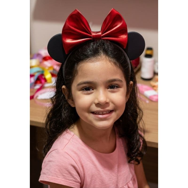 Tiara Minnie luxo | Tiara orelha Minnie | Tiara Minnie | 1 aninho Minnie