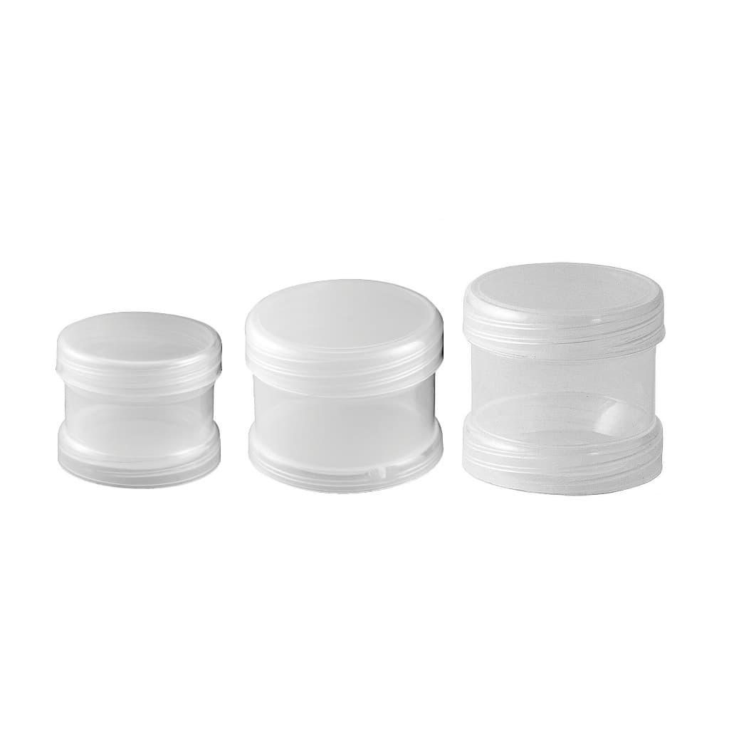 4 potes de 20ml 2 potes de 50ml 2 potes de 80ml com Tampa Rosca - BPA FREE