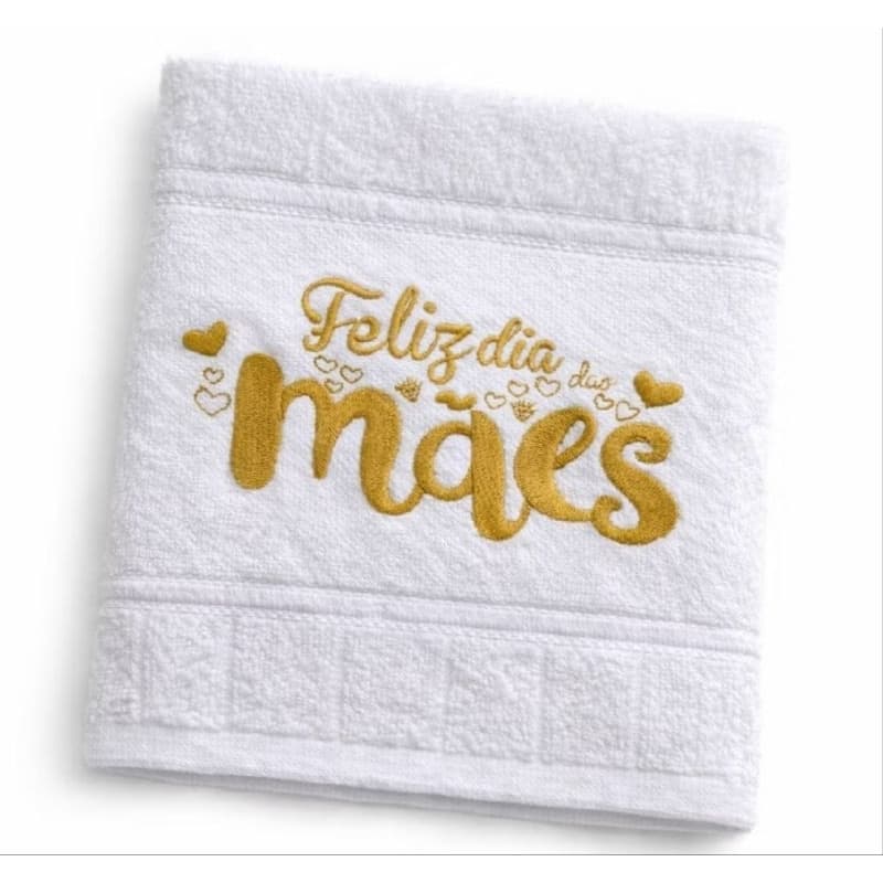 Toalha Lavabo Personalizada Bordada 30x45cm dia das mães/ te amo mae