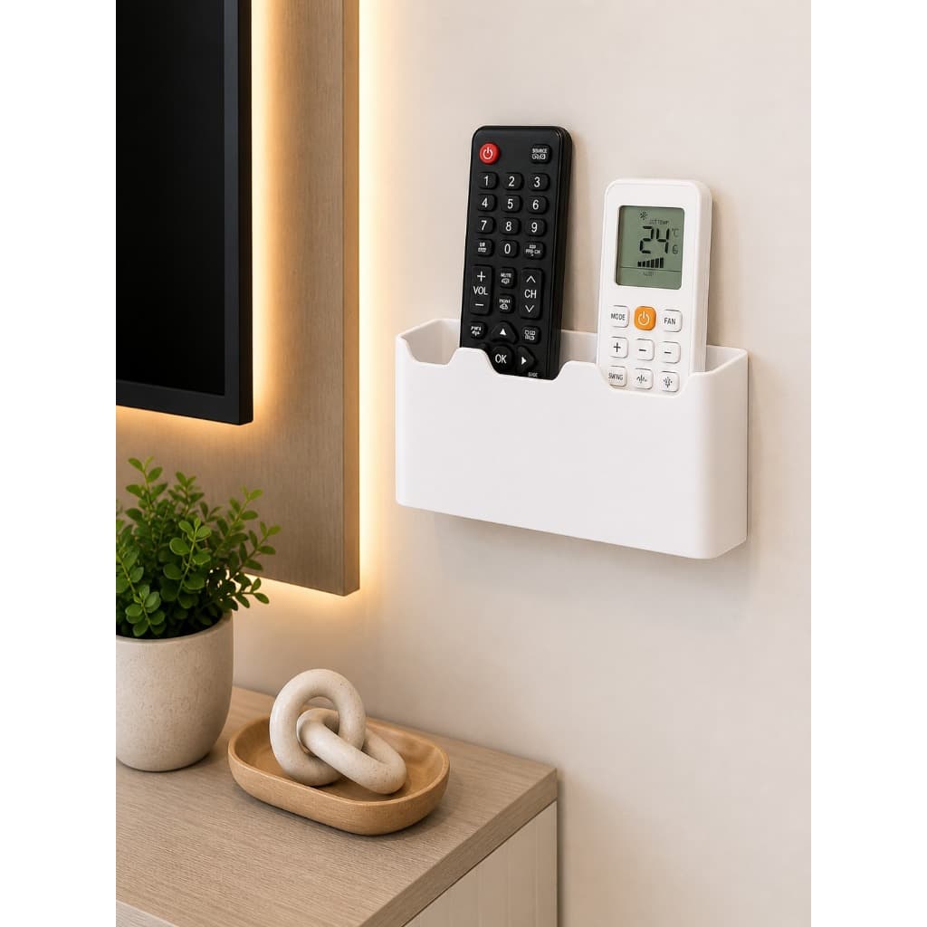 Suporte Parede Duplo Triplo Para Controle Remoto Ar Condicionado Universal Celular Resistente Moderno
