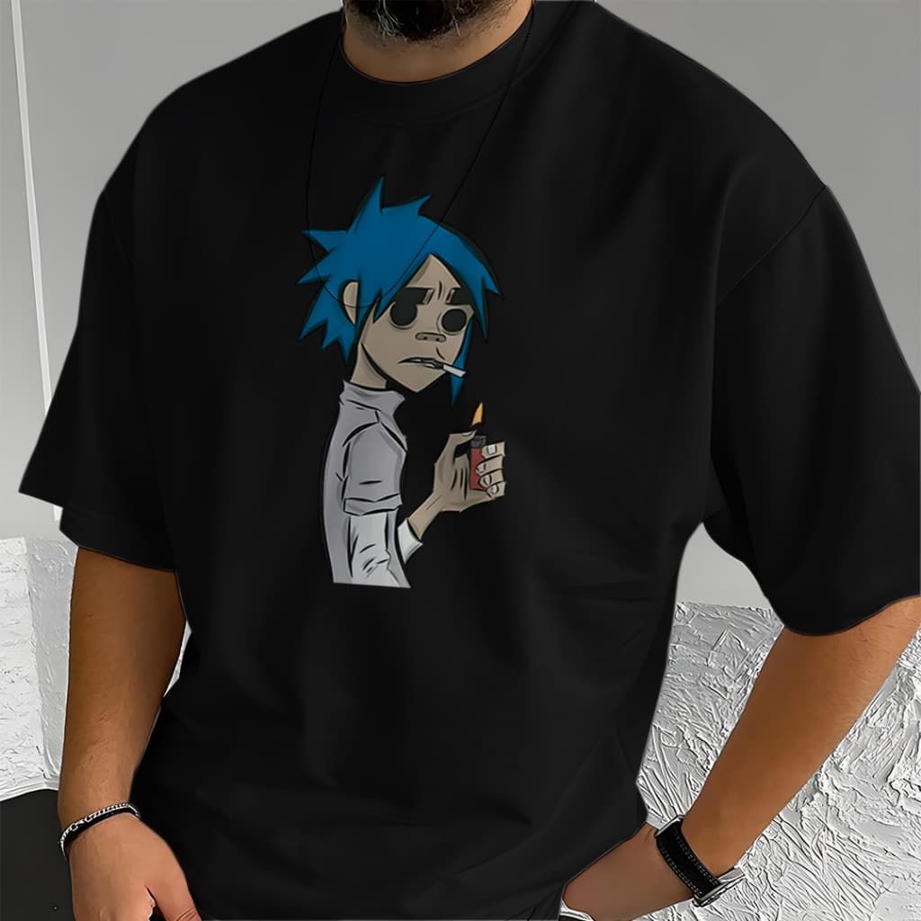 Camiseta Oversized Unissex Plus Size com Estampa Modelo: "Garoto Fumante" - Lançamento 2026